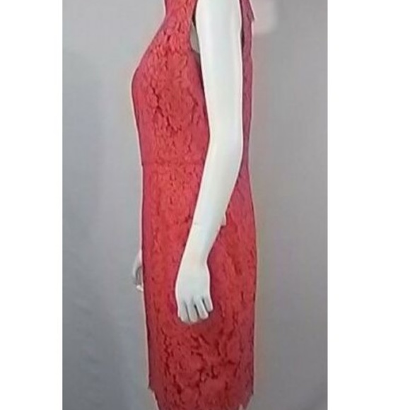 VINCE CAMUTO Open Back Lace Sheath Dress GRENADINE - Picture 5 of 8